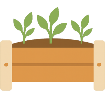 Garden bed fence icon
