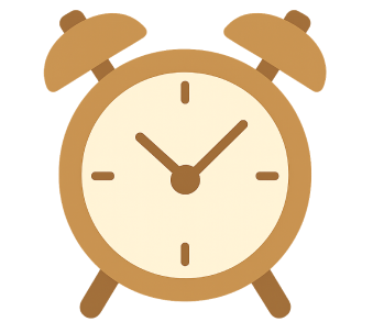 Clock icon for seasonal tasks